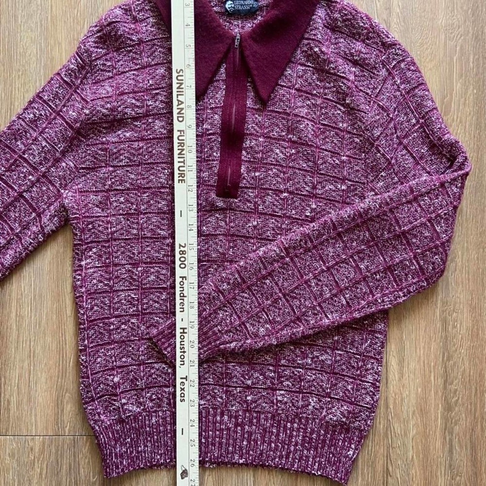 Leonardo Strassi vintage colored half zip sweater